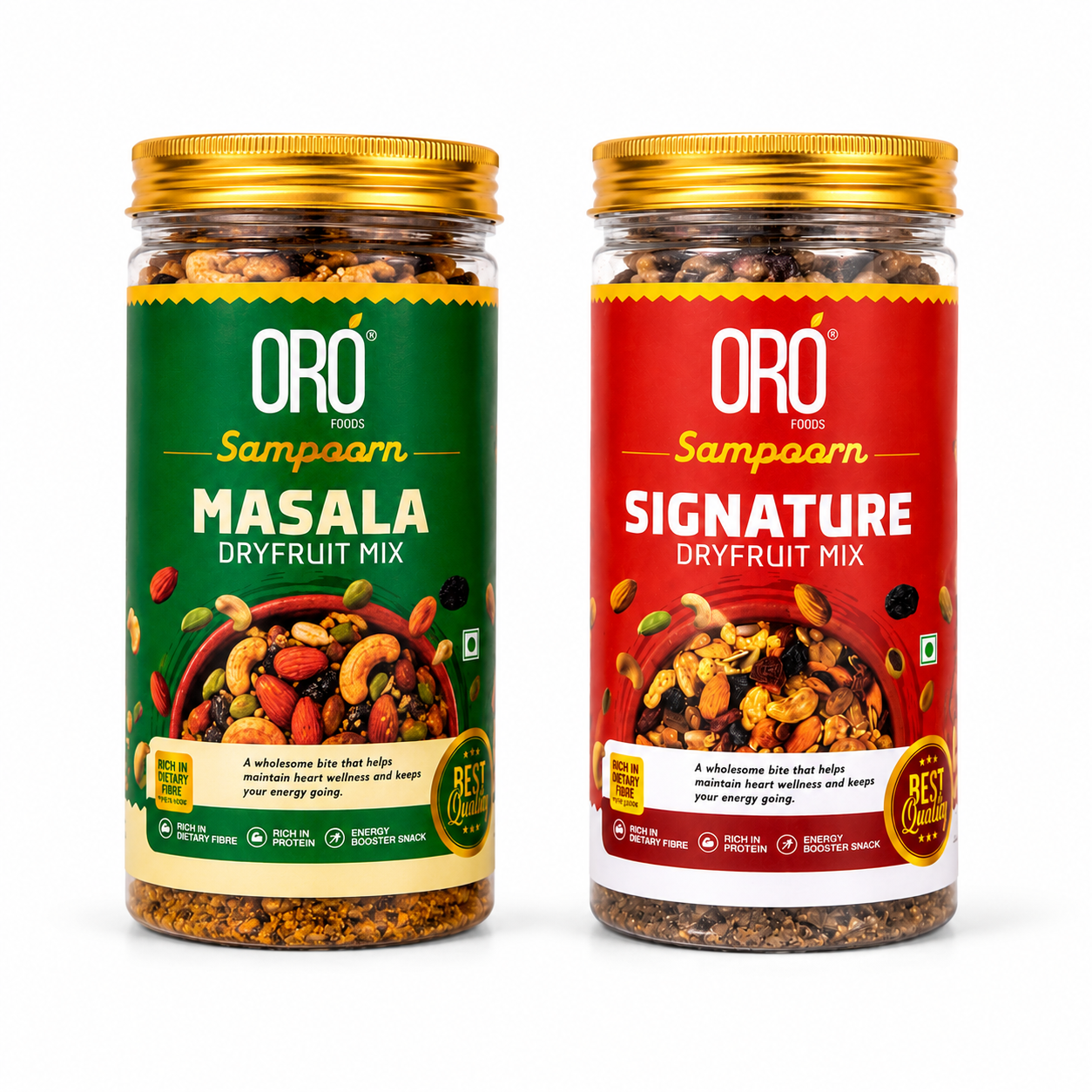 Sampoorn Signature & Masala Dry fruit Mix Combo, 2 x 400 g